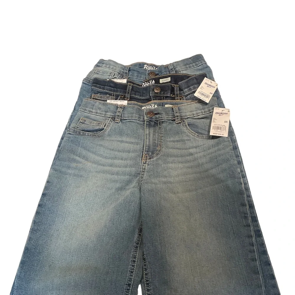 Osh kosh b gosh boys classic straight jeans BUNDLE all 3 size 8A - Picture 3 of 15